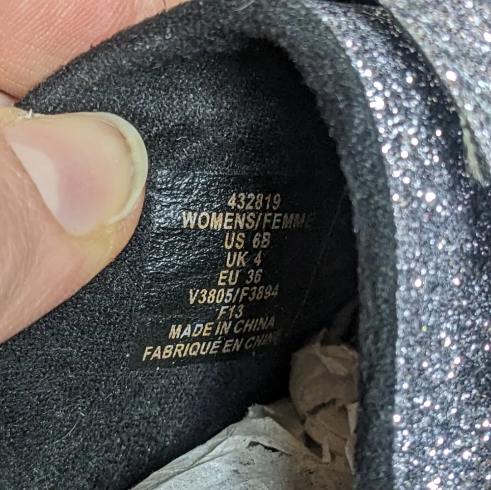 NEW Lands End silver glitter sparkle clogs mules slip on Women's 6 - Picture 3 of 8